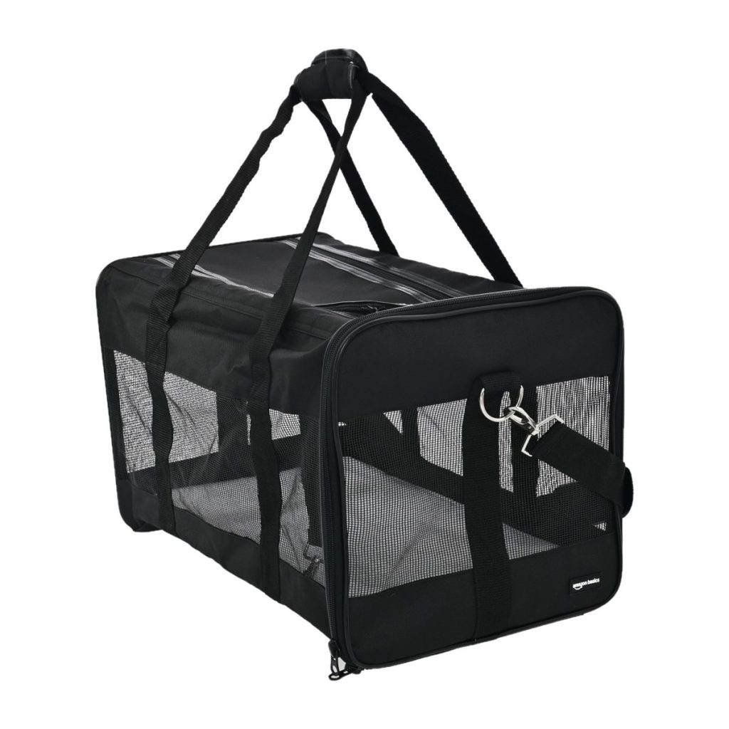 Caisse de transport chat Amazon Basics Sac parois souples Large
