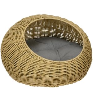 Panier chat en osier PawHut Niche Ø 50 x 31H cm