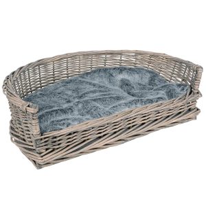 Panier chat en osier UNUS gris S 57 x 43 x 16 cm