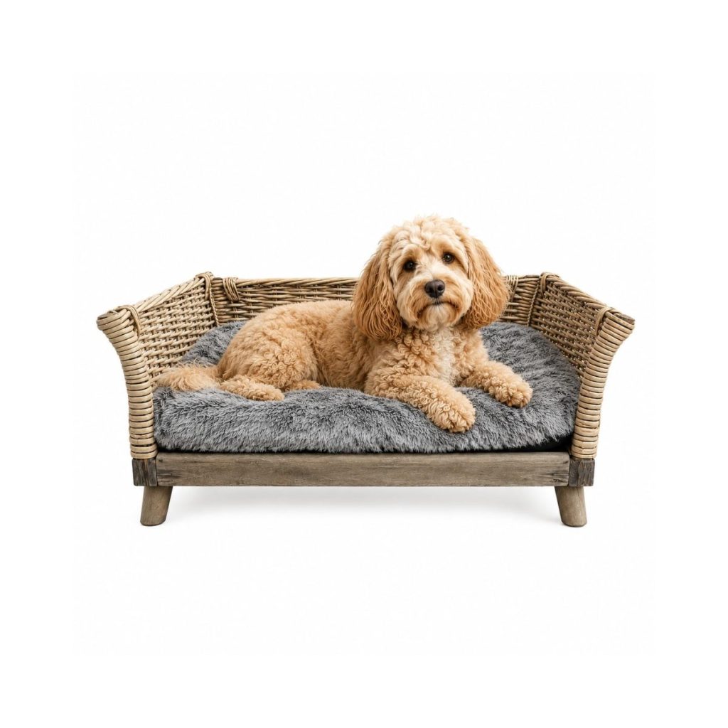 Panier osier chien UNUS Canapé Carré